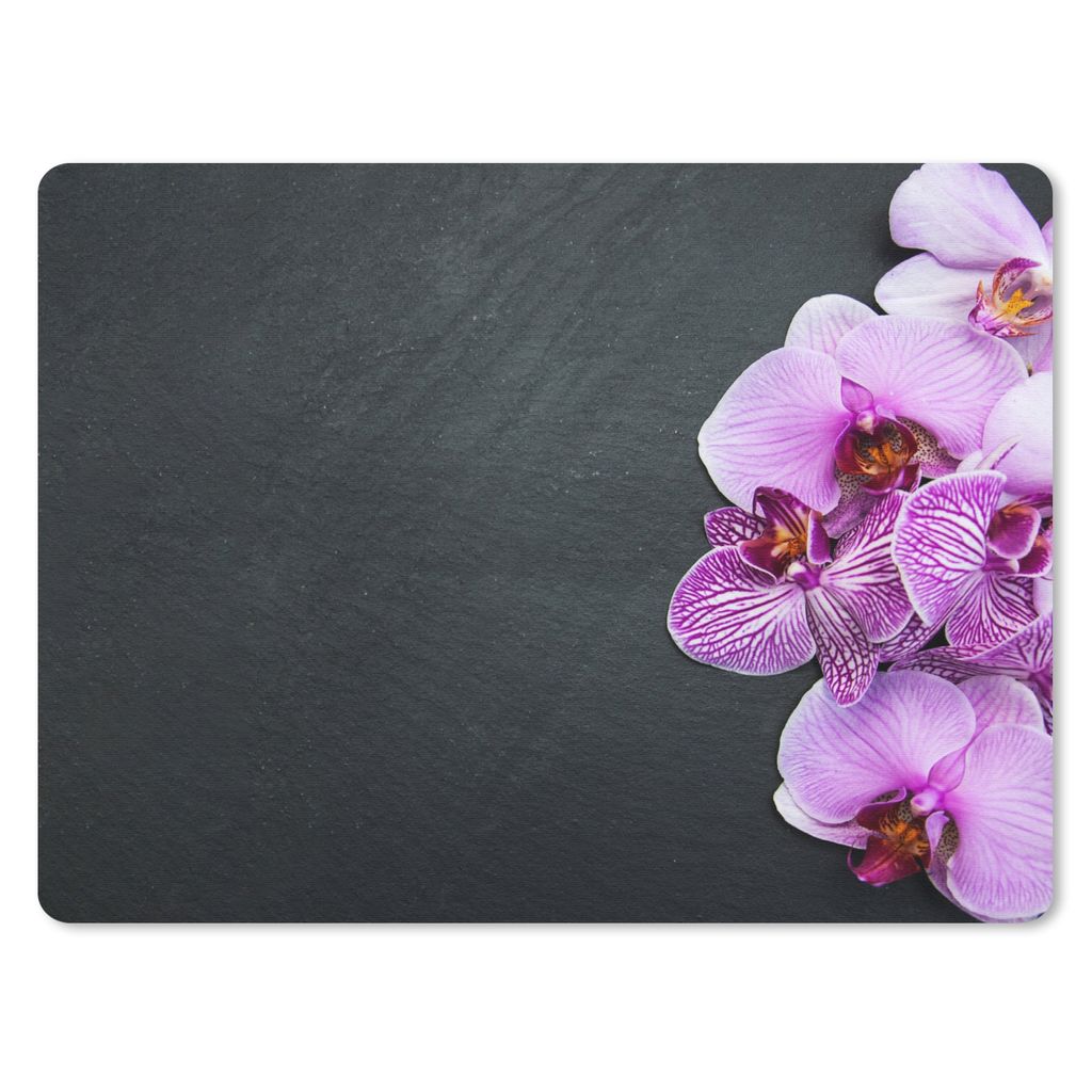 MuchoWow Mauspad Mousepad Orchidee - Blumen - Rosa - Flora 40x30 cm - Mousepads - Maus Mat - Pad - Mausunterlage - Anti Rutsch