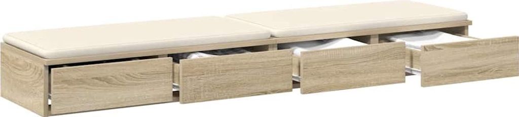 vidaXL Zásuvky pod posteľ Sonoma dub 160 x 36,5 x 16,5 cm Obrázok produktu 