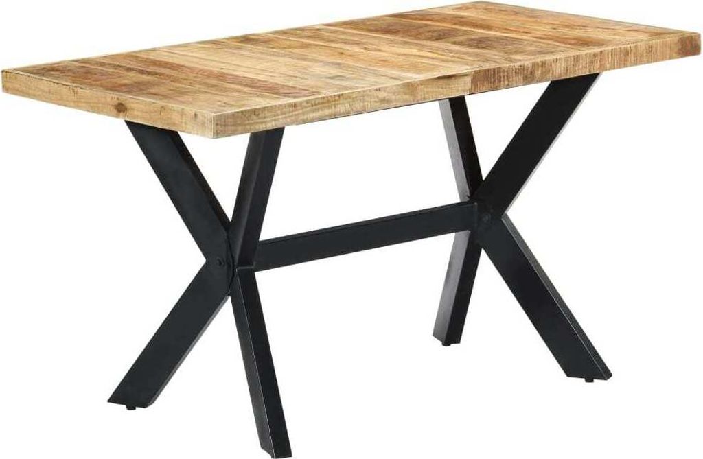 ZMH Esstisch 140x70x75 cm Raues Mangoholz
