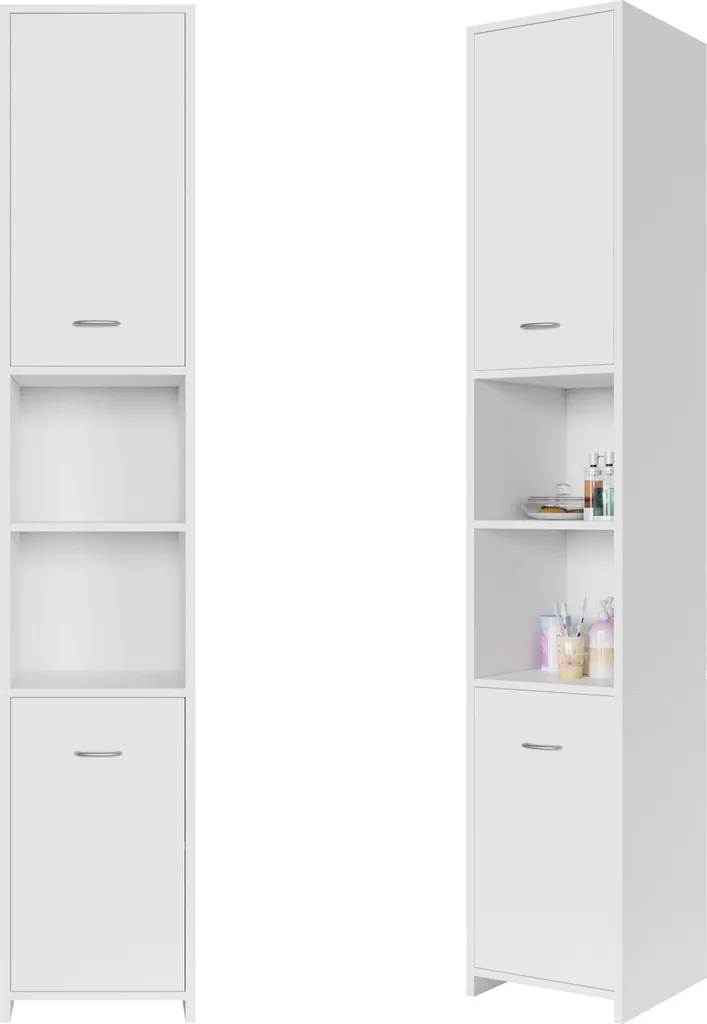 Mobiletto Bagno Alto CASARIA 180x30x30 | Arredo Bagno Salvaspazio Bianco