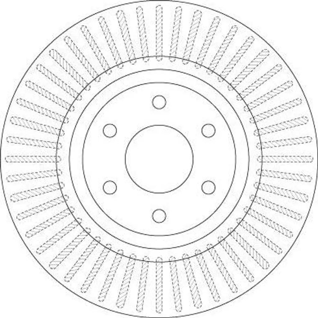 Disque de frein TRW DF6425 anti-vibration pour Nissan Pathfinder