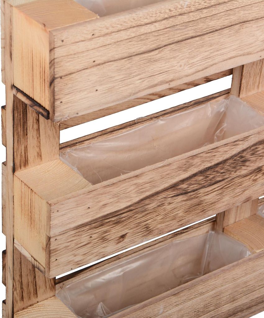 UNUS® Paletten Holz 3 Reihen m Unterteilung 6 Kästen Produktbild 3