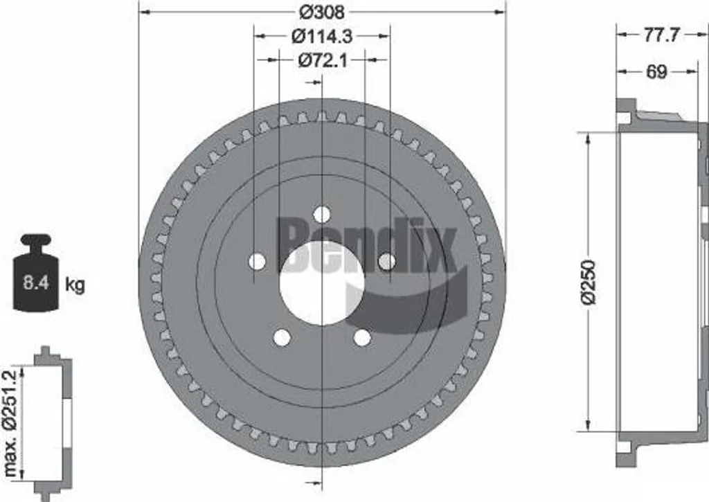 Tambour de frein pour Voyager : sécurité et confort de route BDM1078