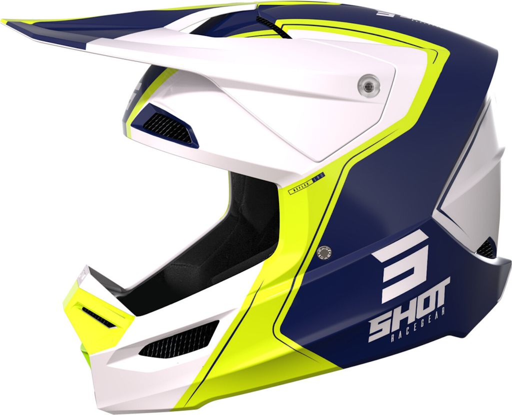 Shot Furious Reflex Motocross Helmet, blanc/jaune/bleu, XL Image du produit 