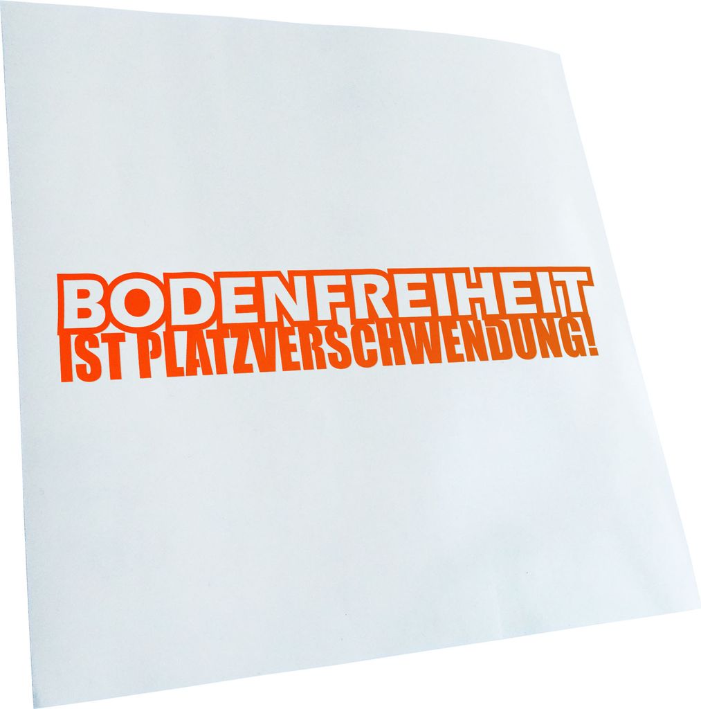 Kiwistar - Autoaufkleber - Bodenfreiheit ist Verschwendung Low Up Heckscheibenaufkleber - Aufkleber für Auto Kfz Fahrrad, LKW, Truck Mofa