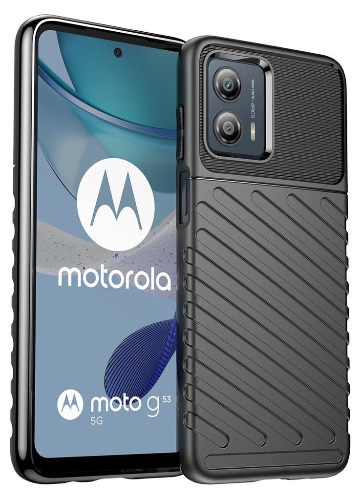 Robuste Thunder Hülle für Motorola Moto G53 - Schwarz | Produktbild 