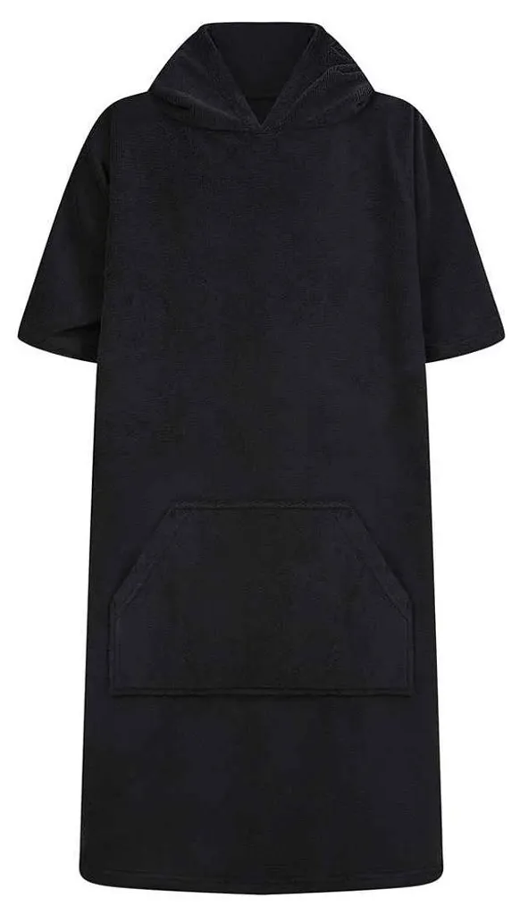 Sortie de bain à capuche pour enfant Noir - Cape de bain Towel City