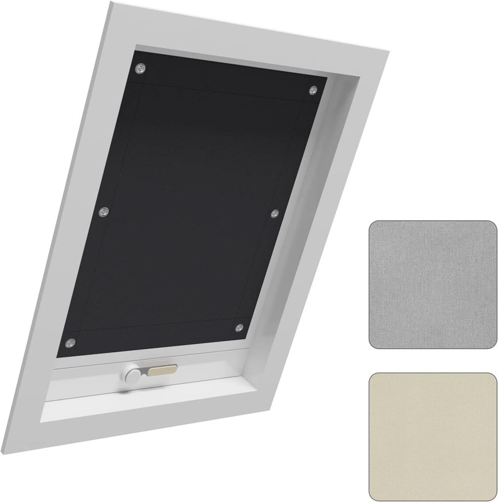 Dachfensterrollo ohne Bohren Sonnenschutz UV Schutz Thermo Rollo mit  Saugnapf