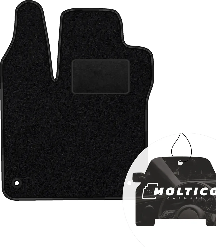 moto-MOLTICO tappetino conducente auto velours lato conducente tappetini auto nero tappetino conducente 1 pezzo adatto per Renault Twingo III Smart Forfour dal 2014