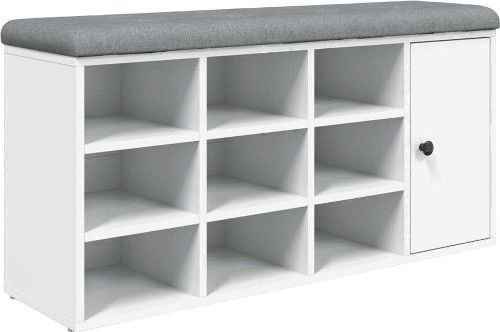 vidaXL Schuhbank Weiß 102x32x50 cm Holzwerkstoff Produktbild 