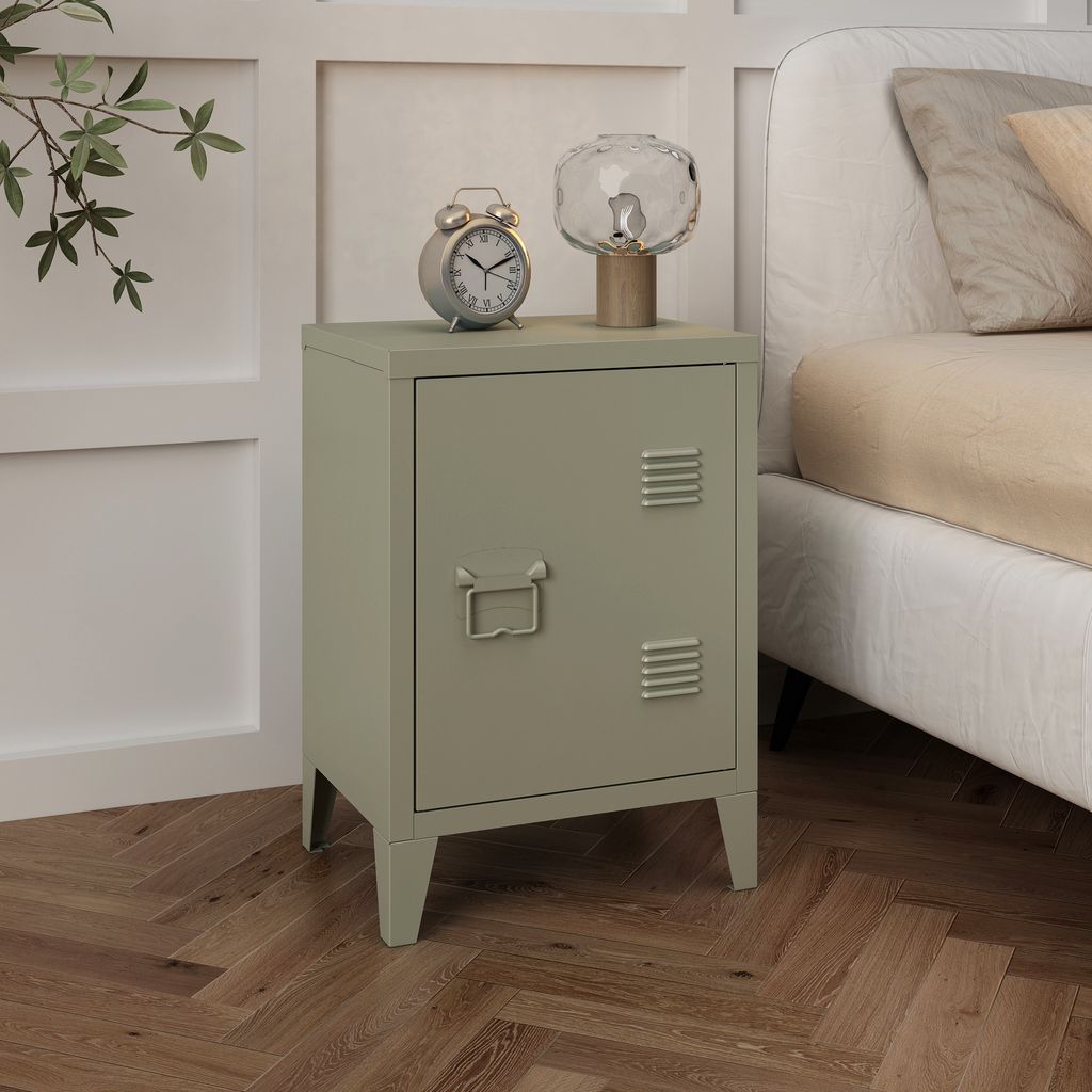 Nachtschrank ‘Inari’ mit Türgriff links Stahl 57 x 40 x 30 Produktbild 