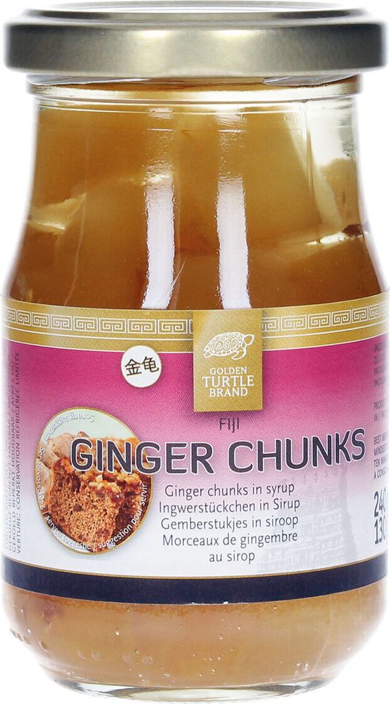 Golden Turtle Ingwerstückchen in Sirup eingelegt im Glas Produktbild 