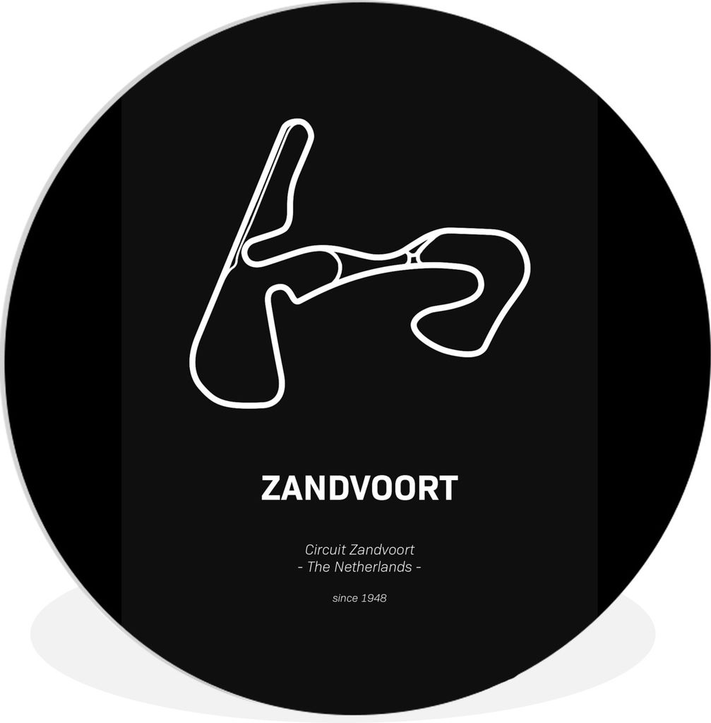 MuchoWow Rundes Wandbild - Runde Bilder Formel 1 - Zandvoort - Rennstrecke Ø 30 cm Kreis Wanddekoration Kunststoff - Wandkreis - Wandschmuck - S...