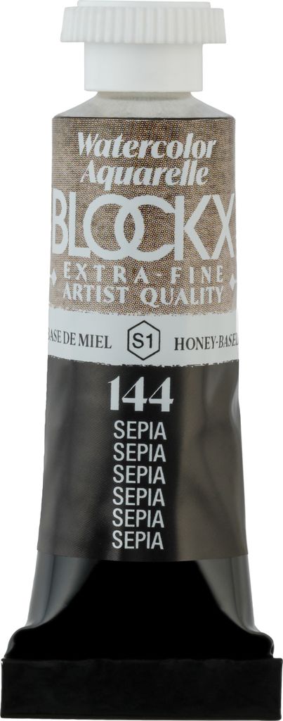 Blockx 3x Aquarellfarbe, Sepia - Tube 5ml - Sepienweiß 43144BXC