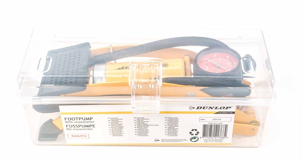 Pompka nożna z manometrem, skala w PSI/bar, 1 cylinder, 3 Zdjęcie produktu 7