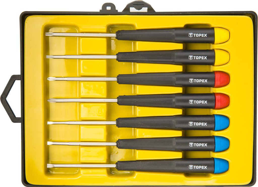 TOPEX Präzisions-Schraubendreher, 7-er Set, Größen: 2 x 50 Produktbild 
