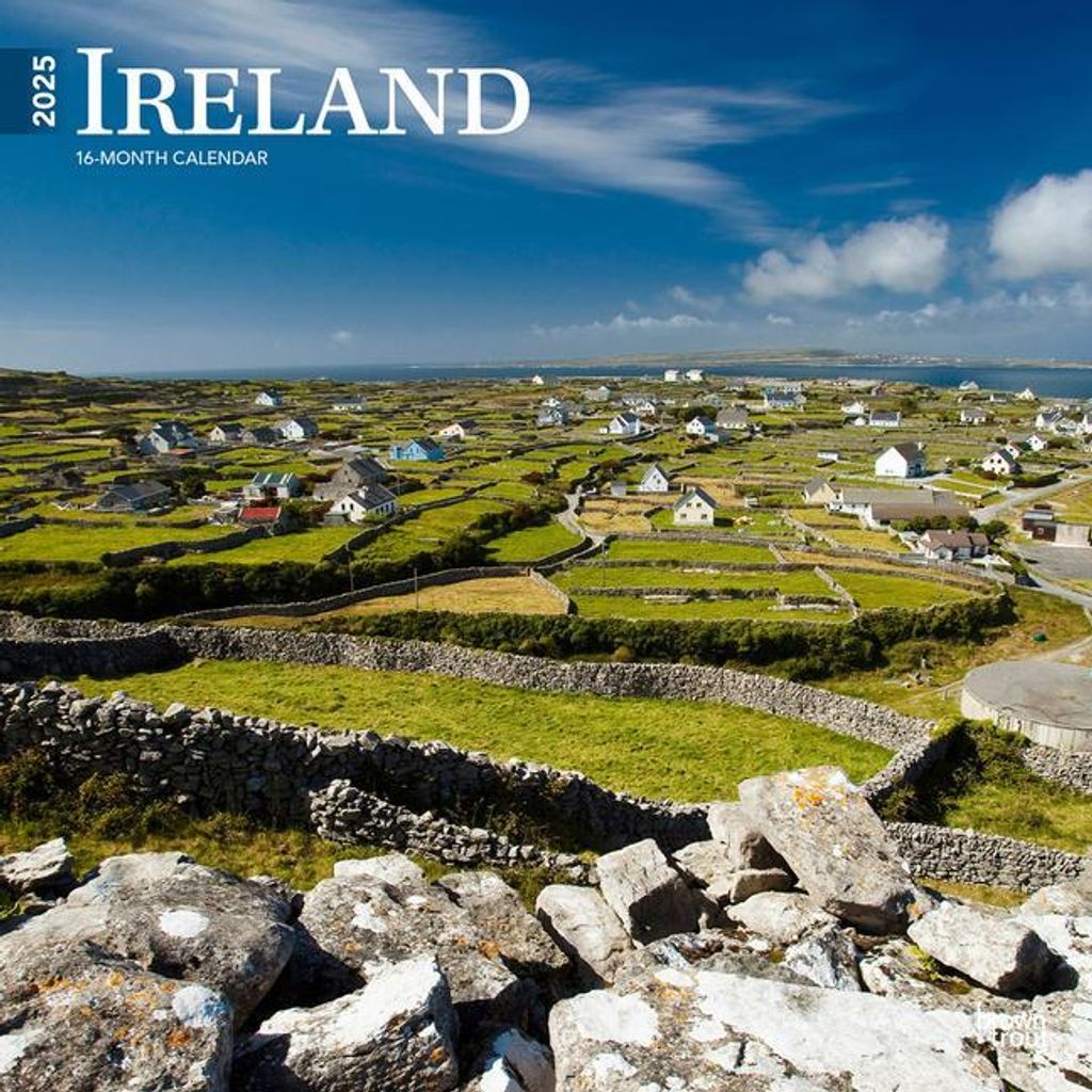 Browntrout: Ireland 2025 12 X 24 Inch Monthly Square Wall Ca