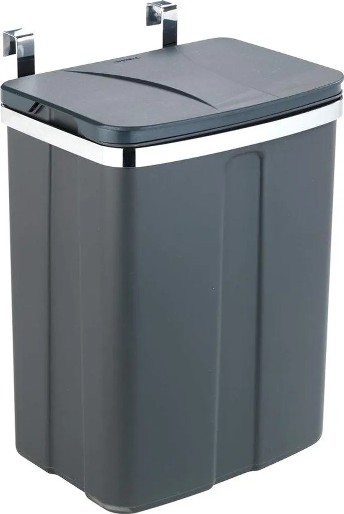 Poubelle cuisine 12L grise incassable en polypropylène - Gamme Robustesse