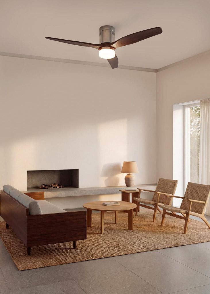 WIND CALM NATURAL WOOD - Leiser Deckenventilator 40W 100% Holz