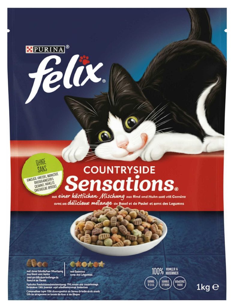 Felix Sensations mit Rind, Huhn und Gemüsezugabe 1 kg, Produktbild 