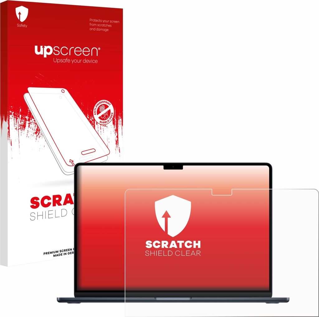 upscreen Schutzfolie für Apple MacBook Air 15" M4 2025 Displayschutz Displayschutzfolie Folie Klar Transparent