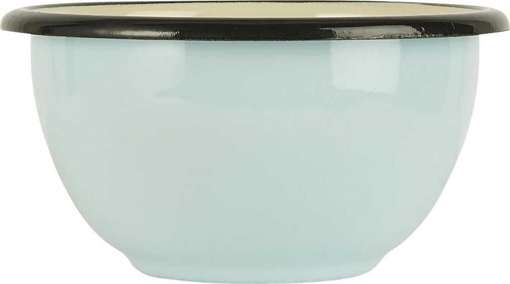 IB Laursen ApS -Schale Emaille hellblau m/creme innen