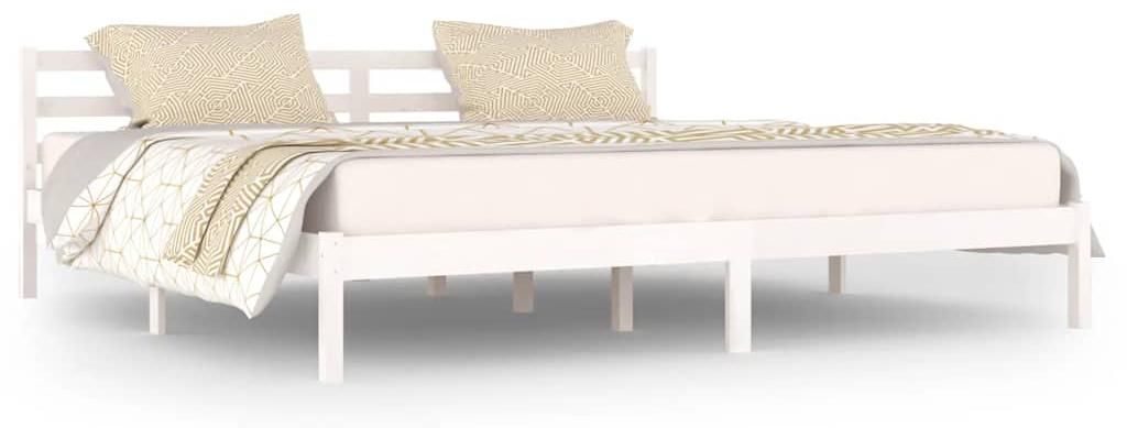 vidaXL Massivholzbett Kiefer 200x200 cm Weiß Produktbild 
