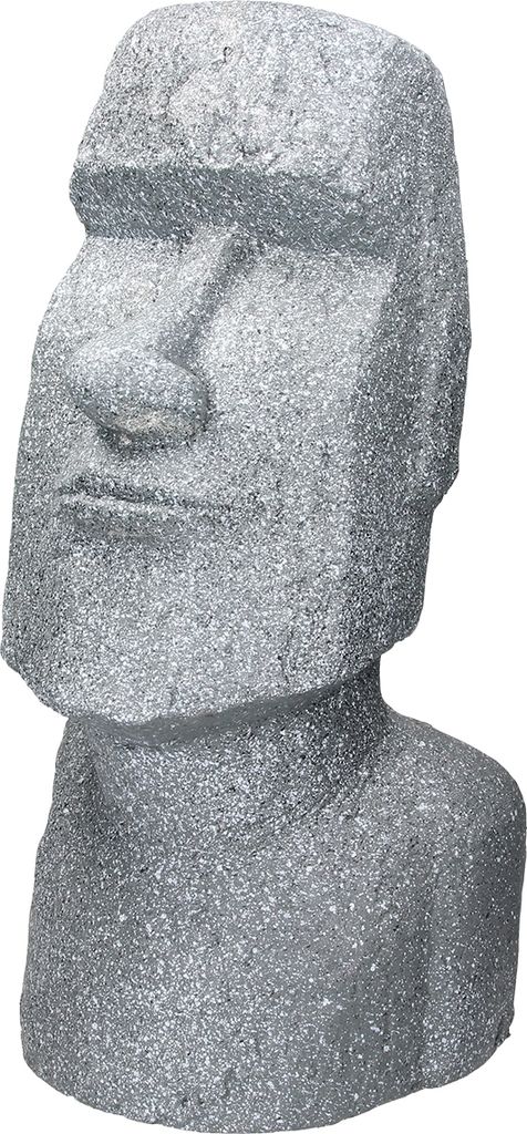 ECD Germany Moai Figur Rapa Nui Kopf 53,5 cm hoch, Grau, Produktbild 1