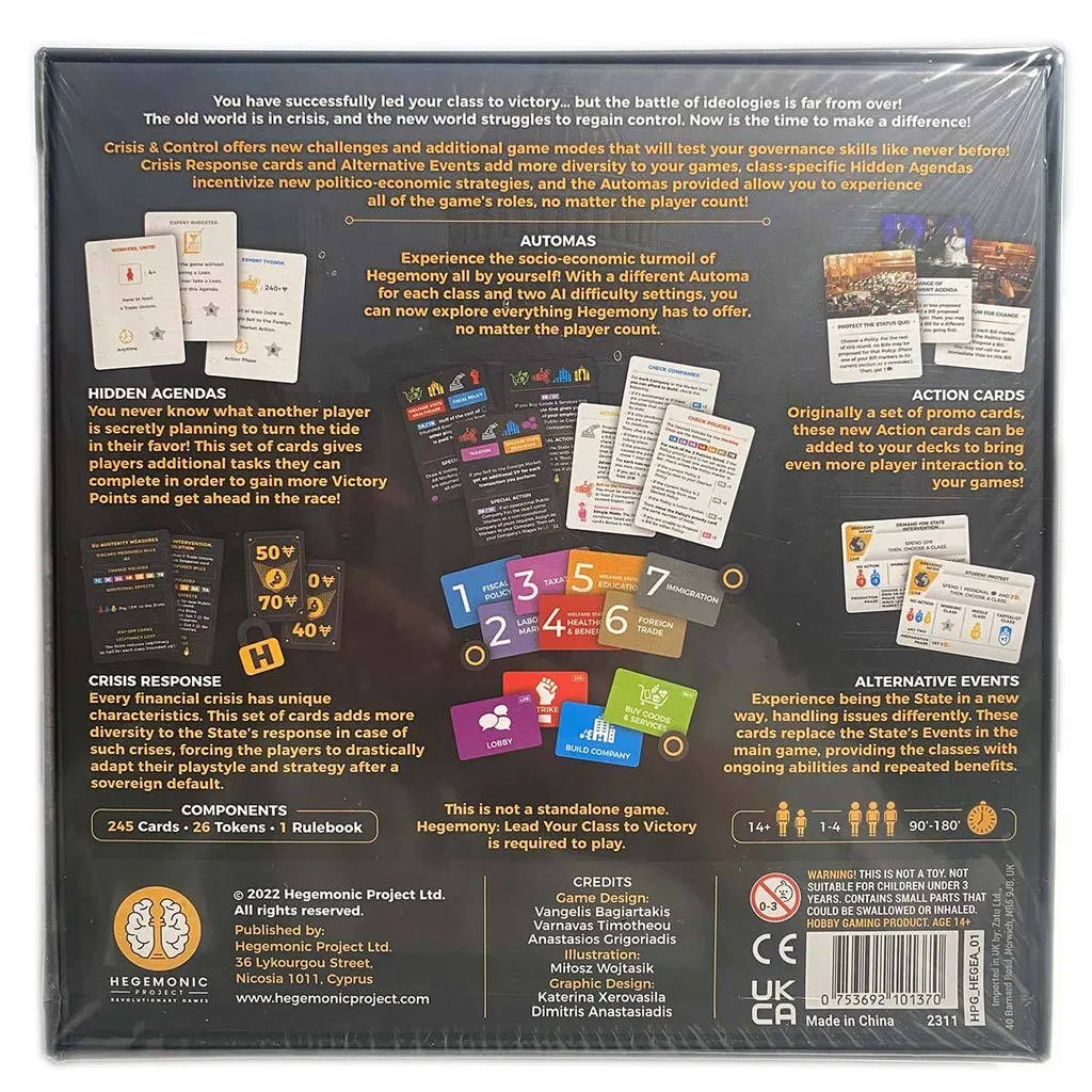 Extension Hegemony pour Soirées Jeux de Société Expert et Tactique - 5