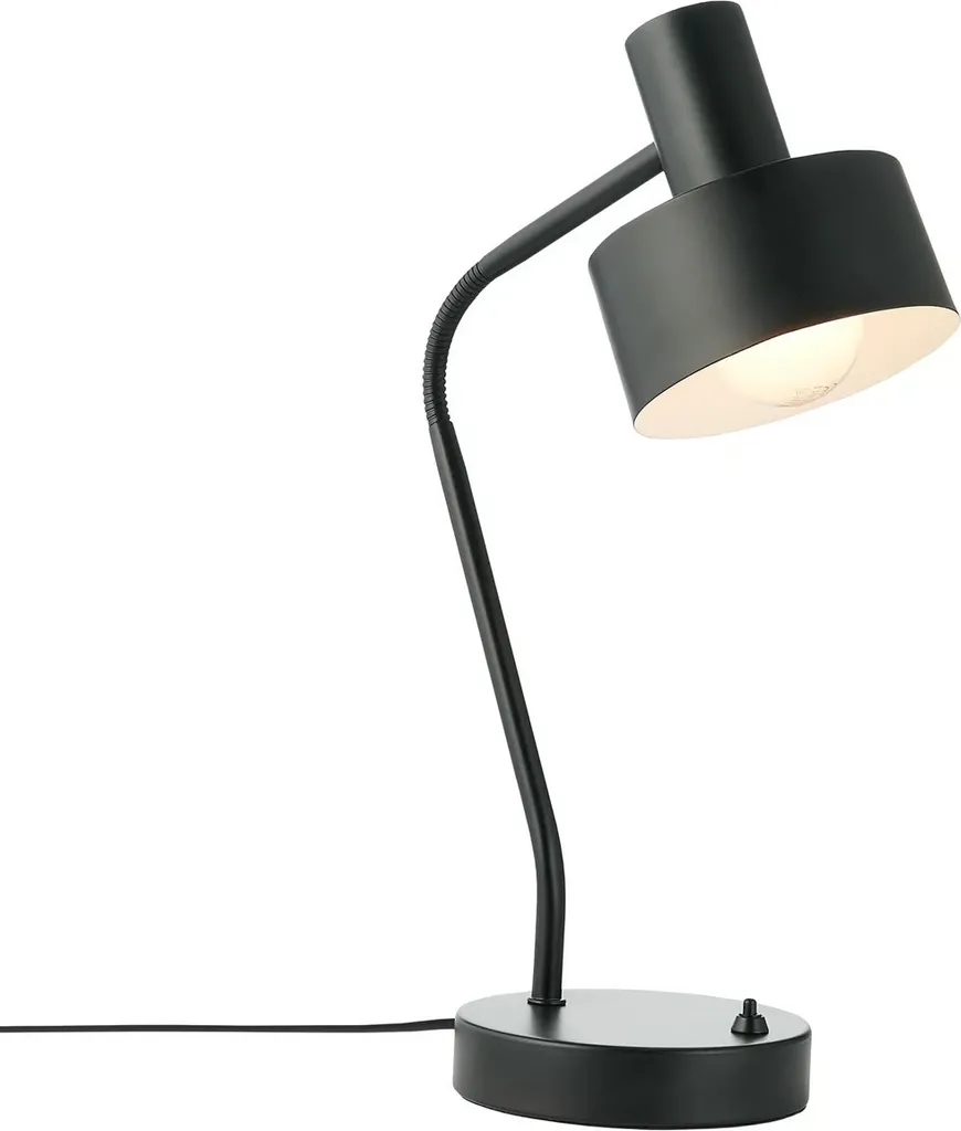 Nordlux Matis Lampe de Table Noire Design Scandinave Moderne H42 cm