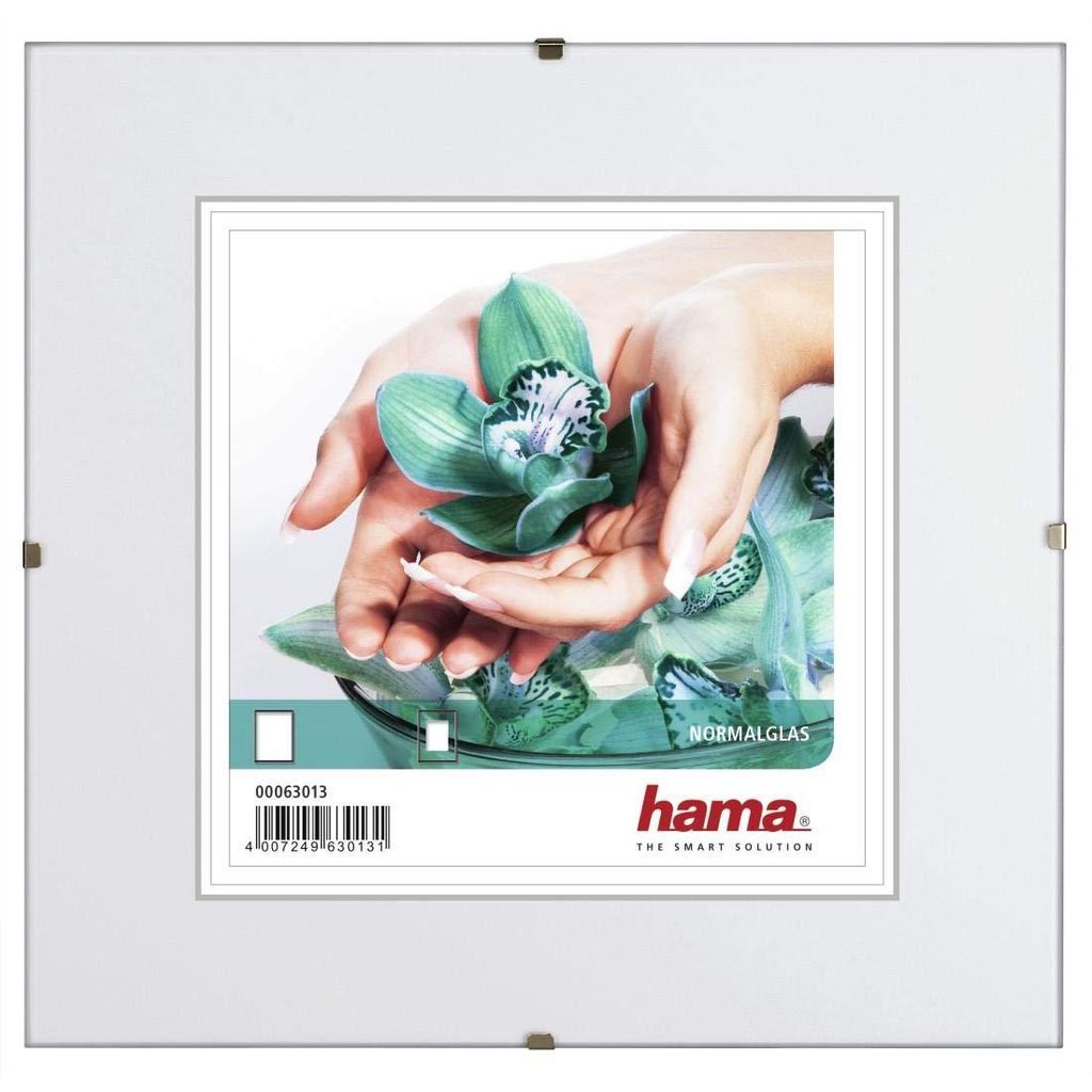 Hama "Clip-Fix" - 20 x 20 cm, Glas, Transparent, 13 x 13 Produktbild 
