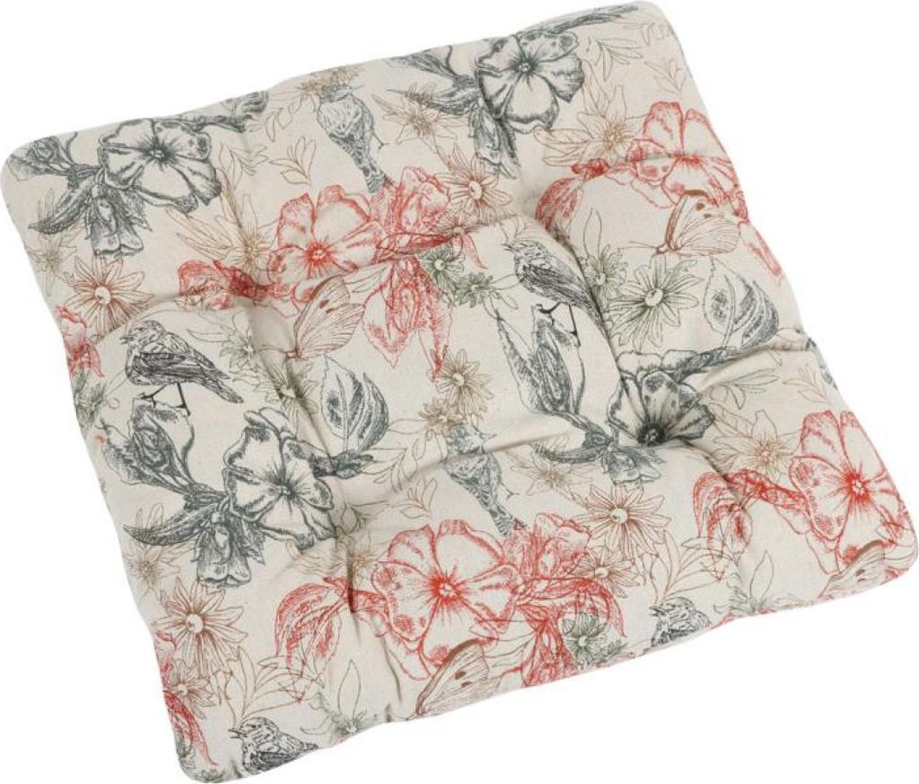 DANA prešívaný sedací vankúš - 40x40 cm - biely Obrázok produktu 
