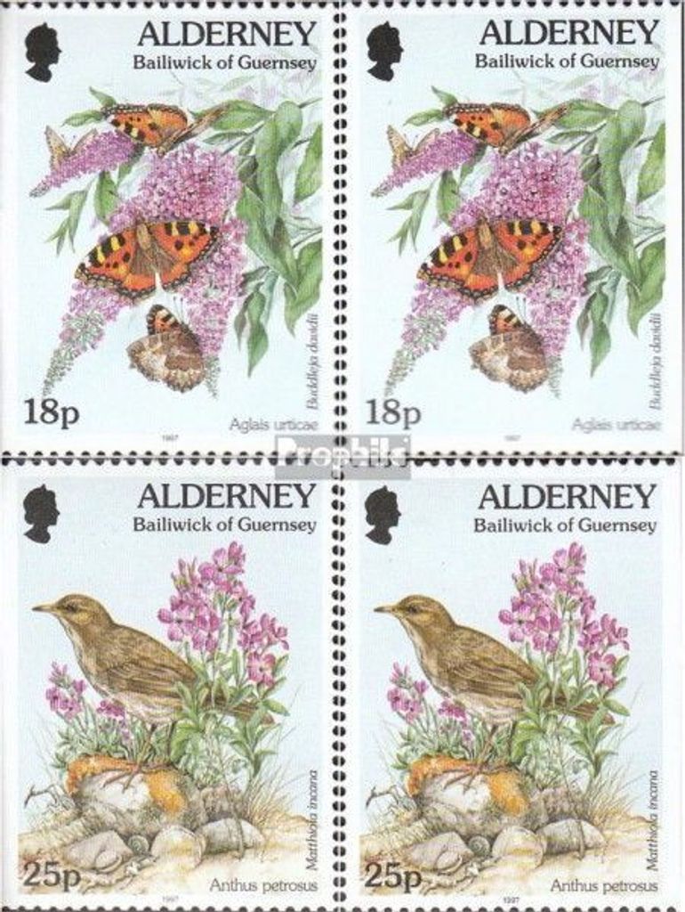 Briefmarken GB - Alderney 1997 Mi 100Dl,Dr,101Dl,Dr Produktbild 