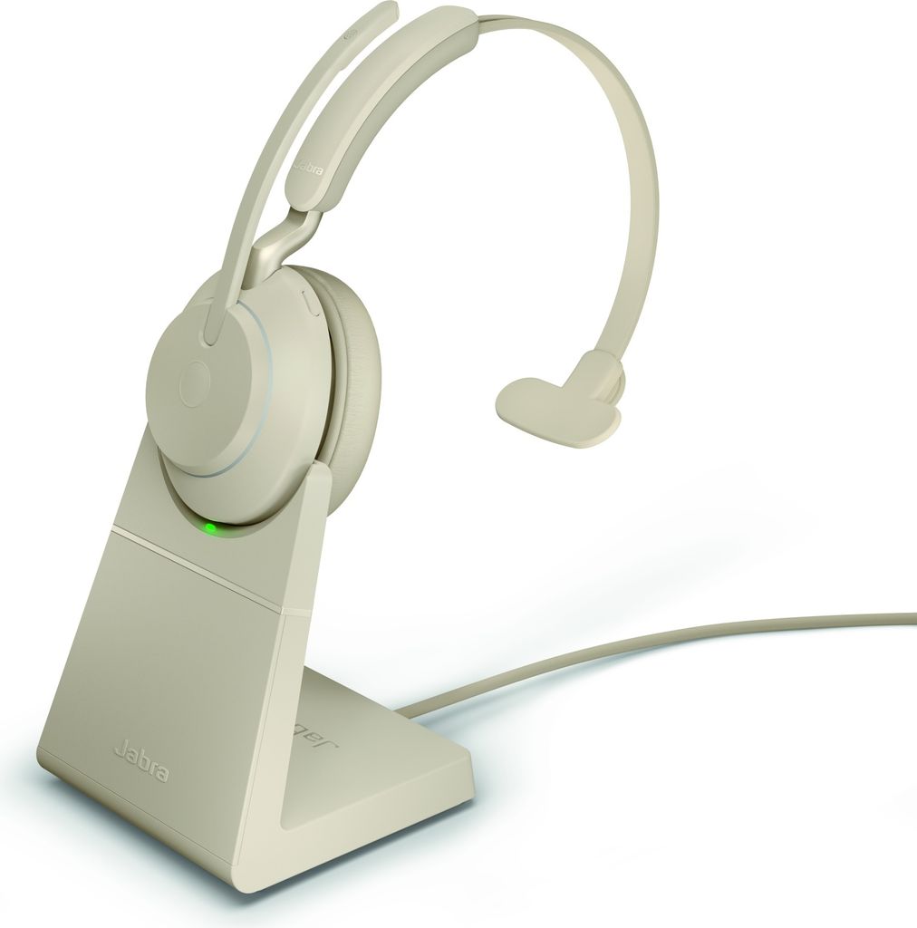 JABRA Evolve2 65 monaural UC USB-C Bluetooth LS beige Produktbild 