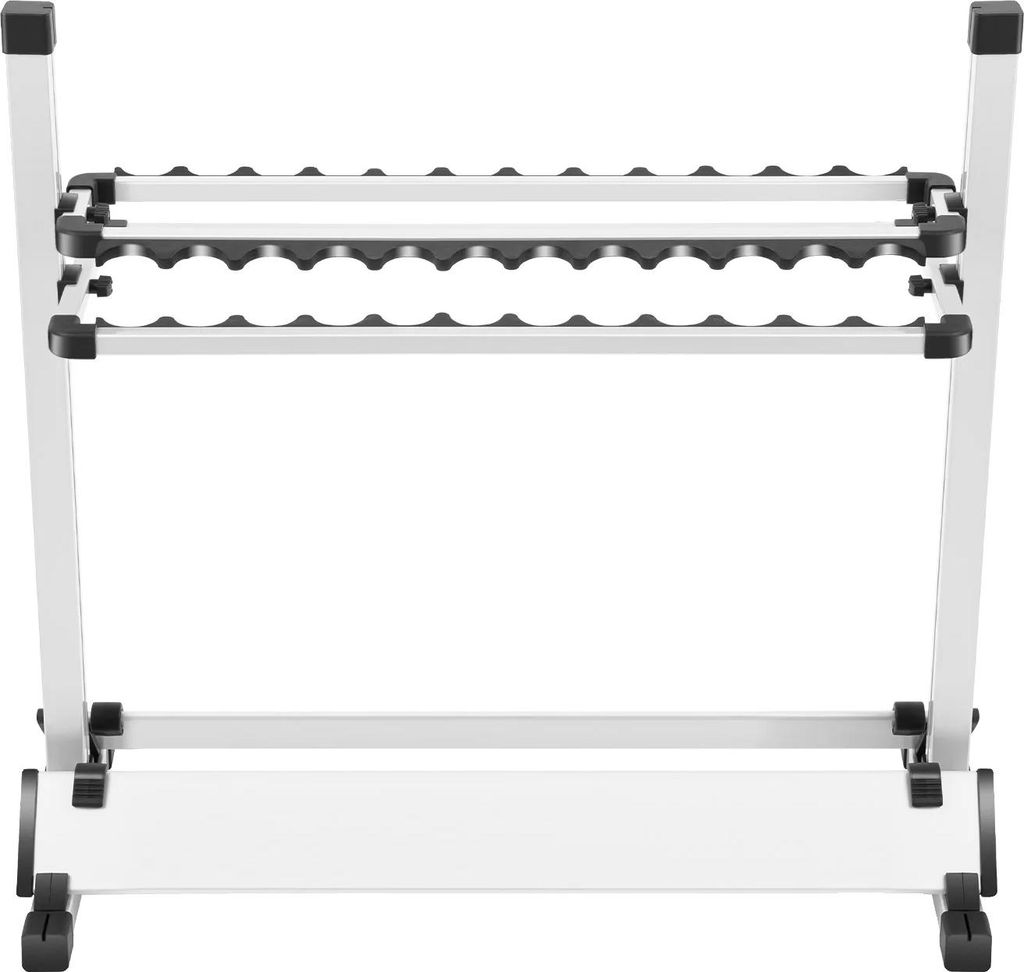 Angelrutenhalter, freistehendes Design, höhenverstellbar, Silber Schwarz