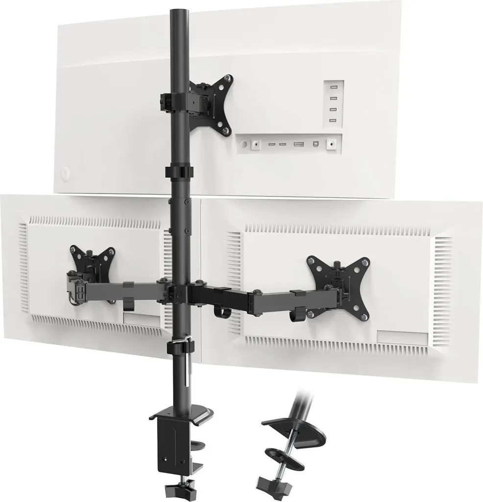 Support de moniteur pour triple écran - Idéal Télétravail et Gaming