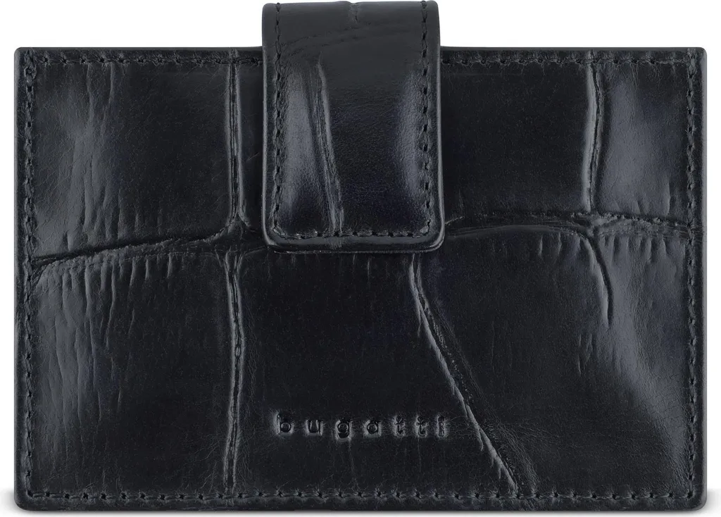 Portacarte Slim Bugatti Nevio Black: Minimalismo e Vera Pelle