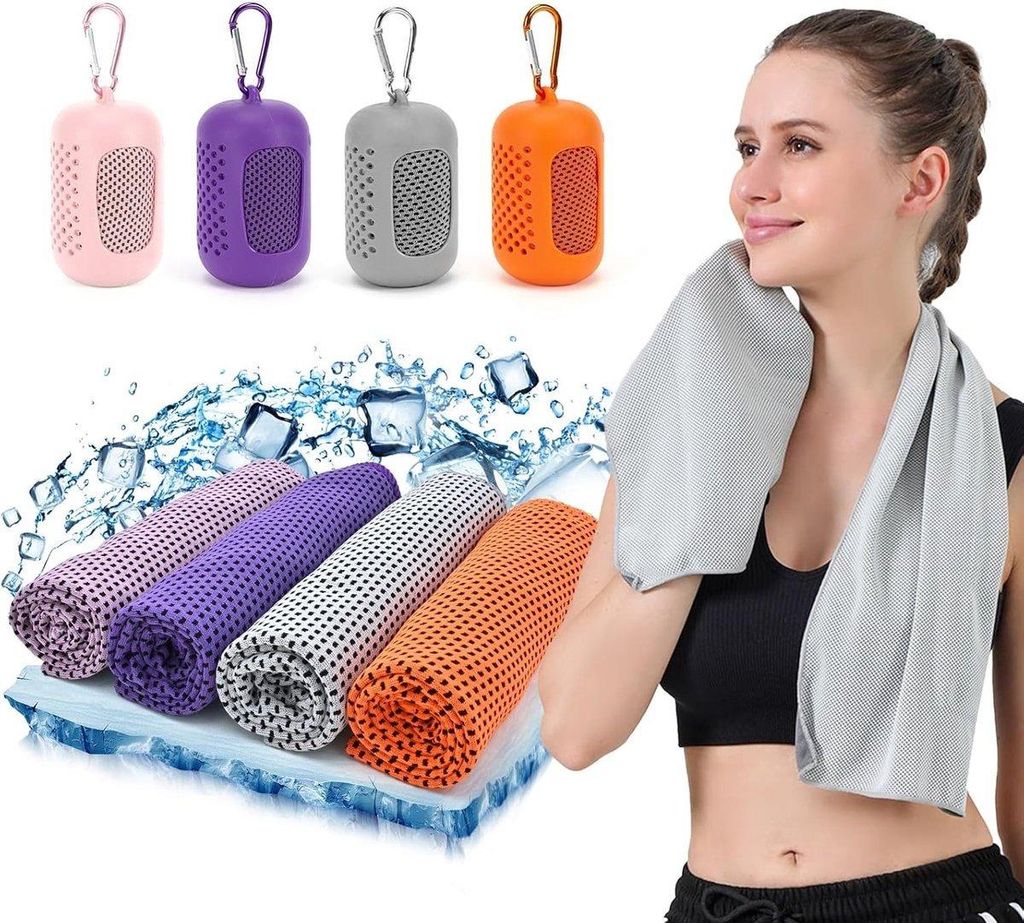 Cooling Towel 4er-Set – Schnell trocknend, Kühlend & Produktbild 