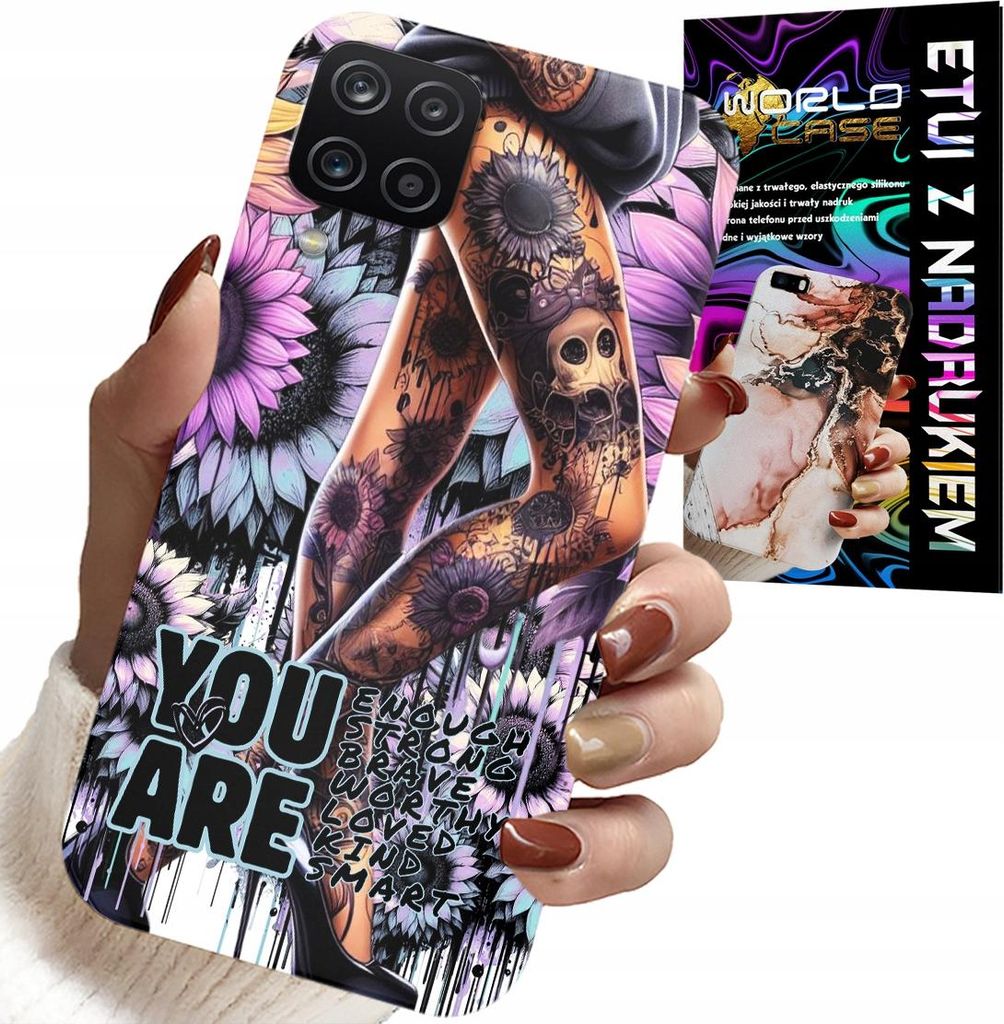 Fall Für Samsung Galaxy A22 5G - Feminine Designs Sie Sind Frau Mit Tattoo