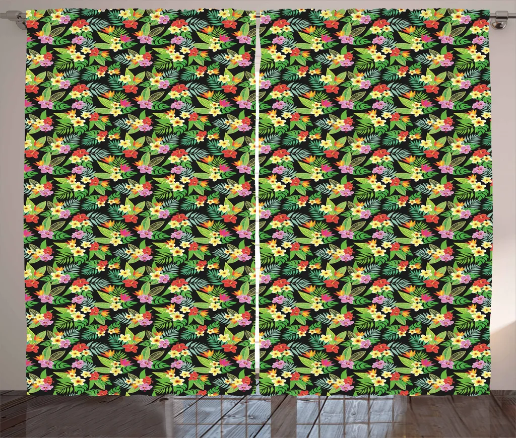 Set 2 Tende ABAKUHAUS 280x245: Fiori Rustici e Praticità Moderna