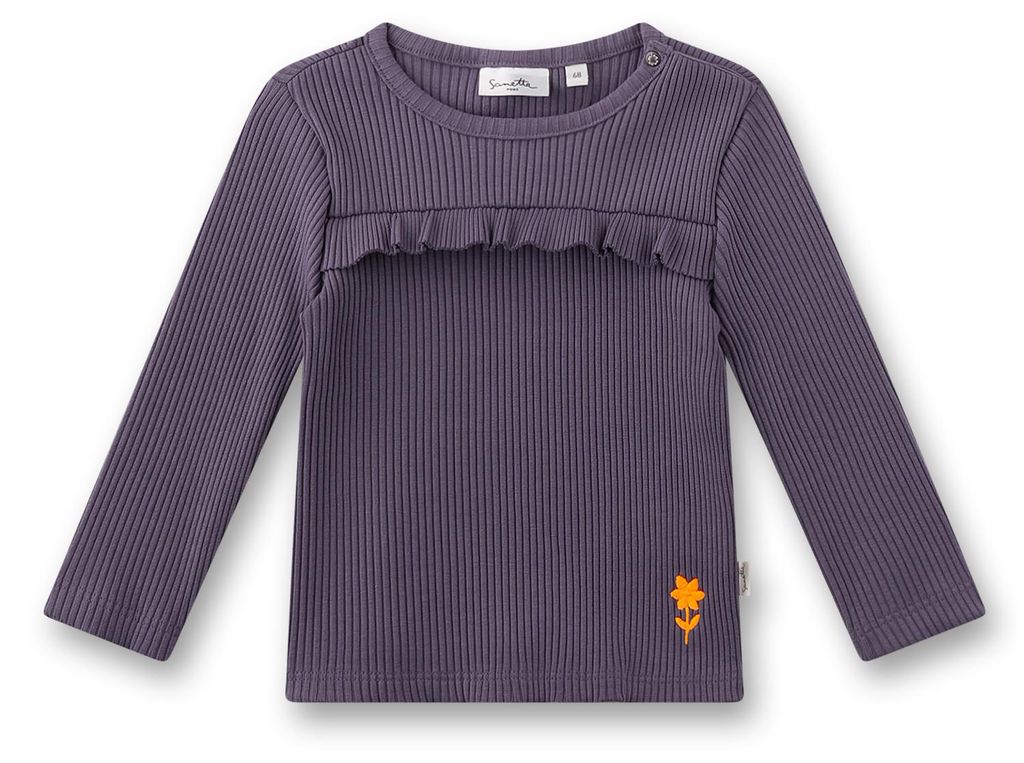 Sanetta Pure Mädchen-Langarmshirt lila Blumen 74