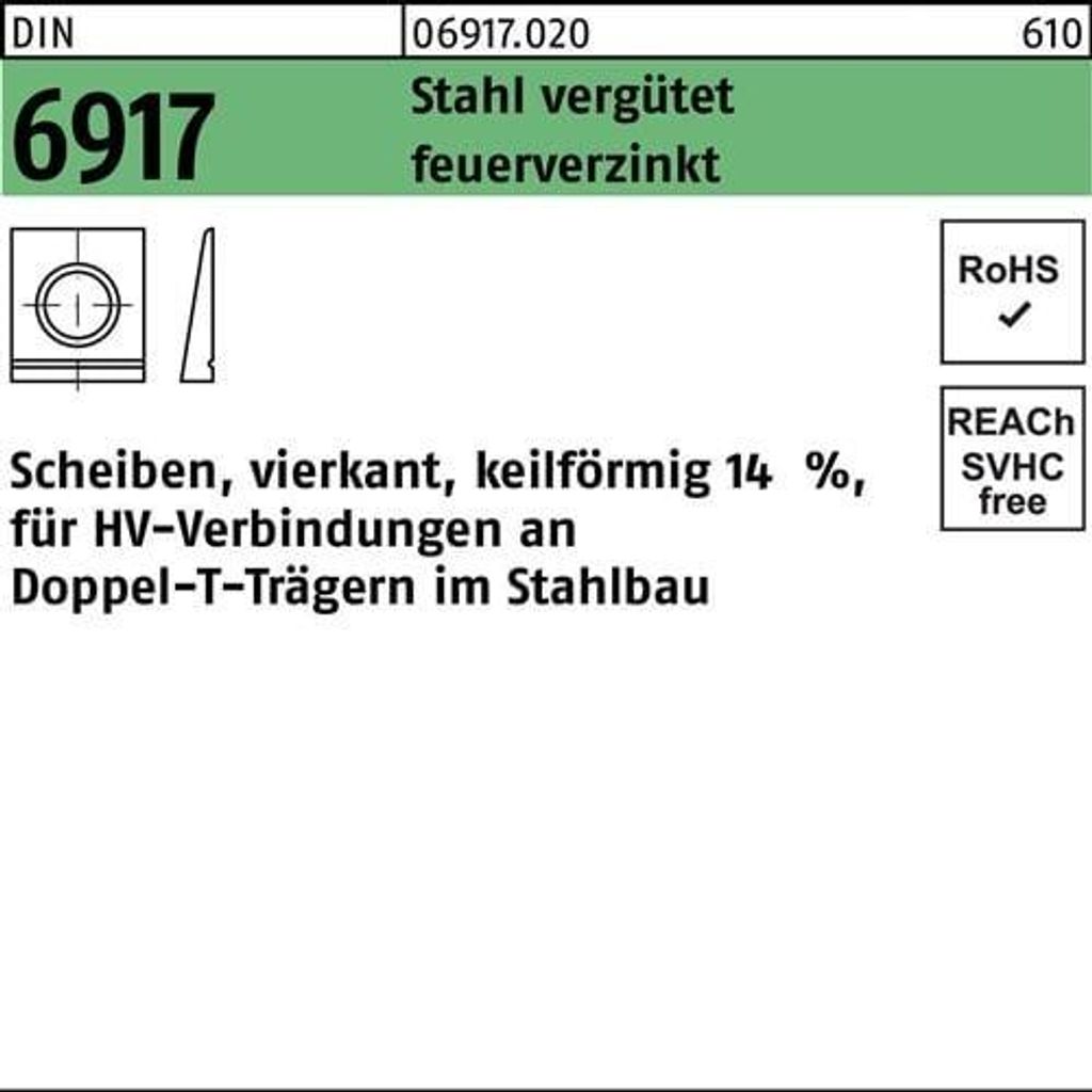 Reyher  Scheiben DIN 6917 C 45 / ÜH 23 tZn (1 Stück) Produktbild 