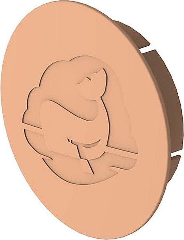 Luftkanal-Endkappe, 65 mm, Beige