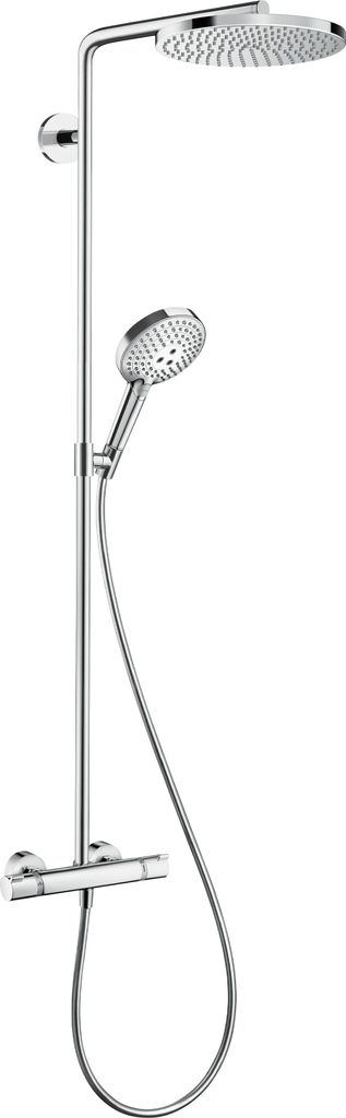 hansgrohe Raindance S Duschsystem 240 1-jet, PowderRain, mit Thermostat, EcoSmart+, 28825000