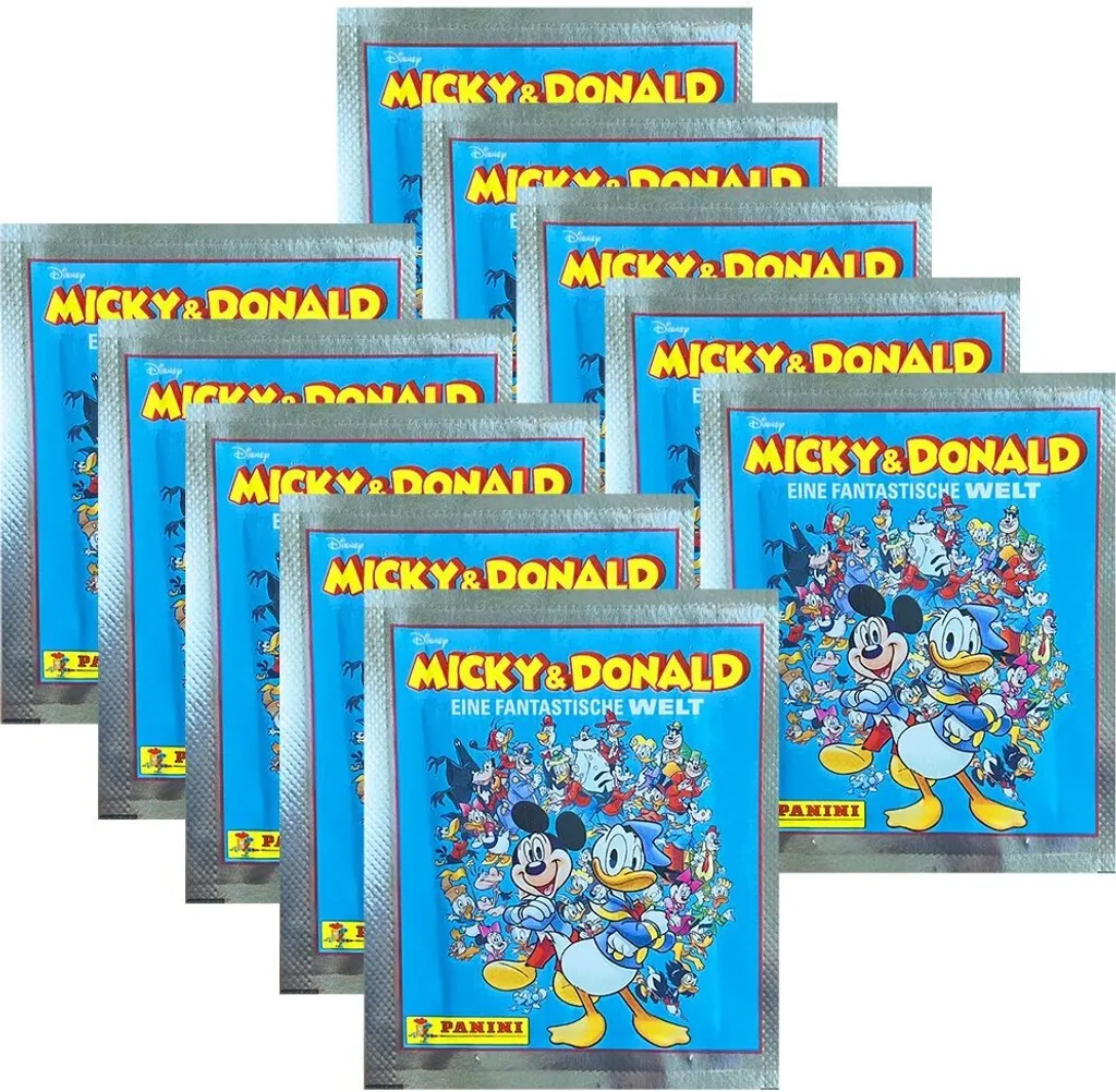 Set 10 Bustine Figurine Disney Micky & Donald Un Mondo Fantastico