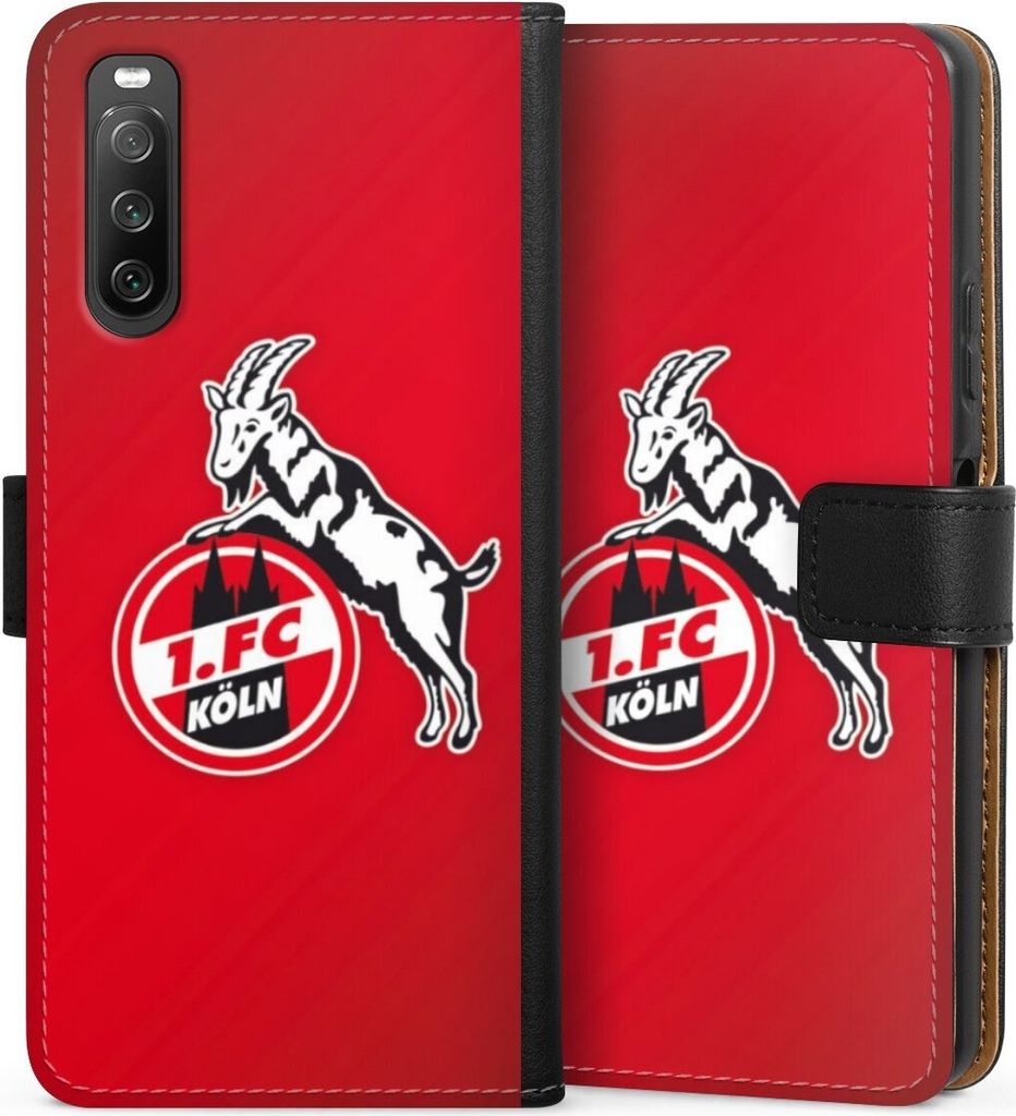 DeinDesign Klapphülle für Sony Xperia 10 IV Handytasche Lederhülle Tasche 1. FC Köln EffZeh Offizielles Lizenzprodukt
