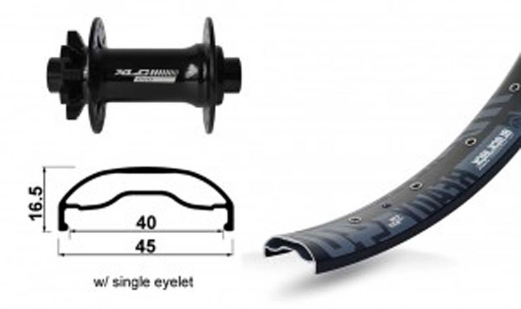 XLC Vorderrad 27.5 Zoll FW-A14 6Loch schwarz Steckachse Produktbild 