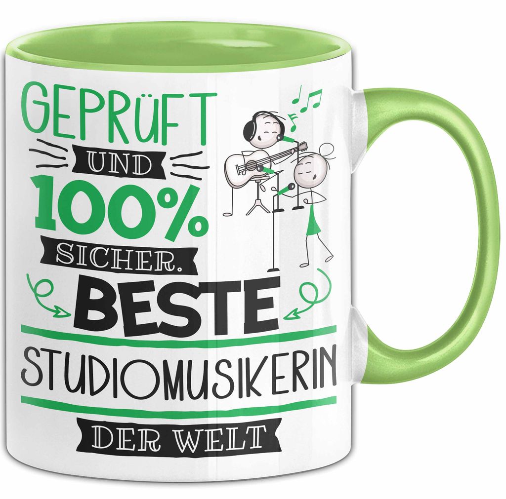 Beste Studiomusikerin Der Welt Tasse Geschenk für Eine Studiomusikerin Und Sicher Geschenkidee Geburtstag Weihnachten (Grün)