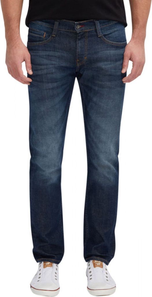 Mustang - Slim Fit - Herren 5-Pocket Jeans, Low Rise, Tapered Leg, Oregon Slim/Tapered (3116-5111), Farbe:Dark rinse used (593), Größe:W33, Läng...