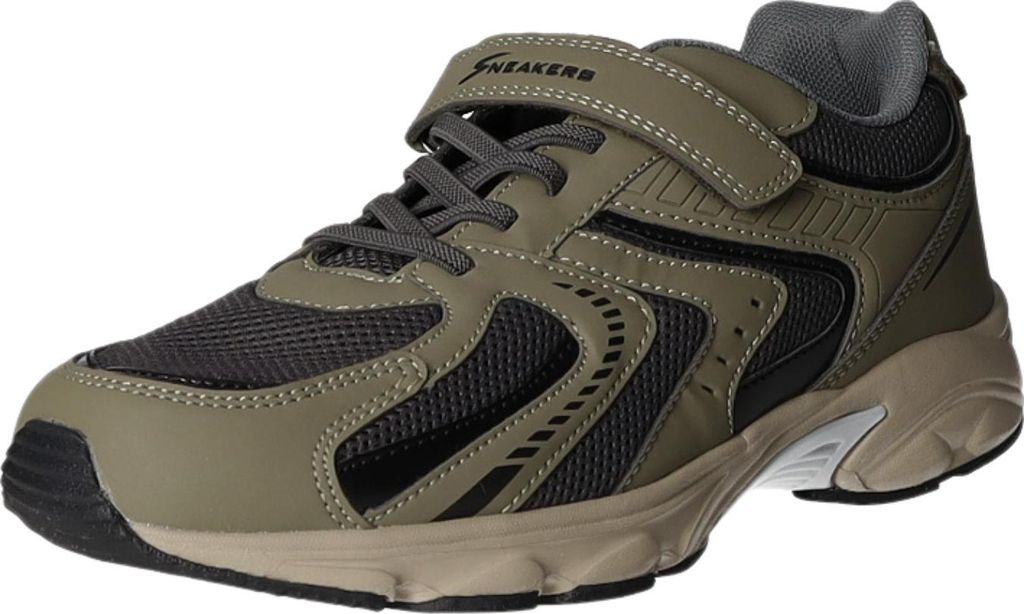 Sneakers Kinder-Jungen-Sneaker-Slipper-Klettschuh Grün-Schwarz, Farbe:grün, EU Größe:39